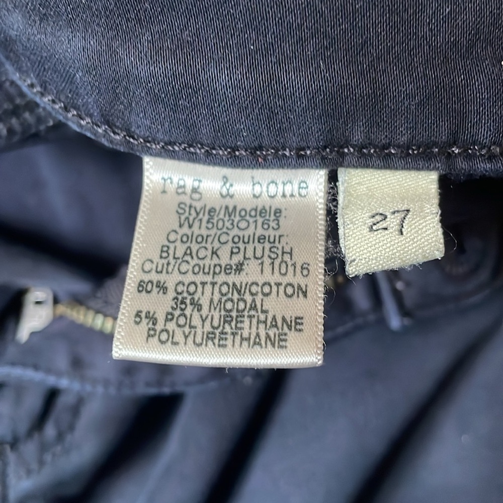 Rag and bone black leggings style pants, size 27 - Picture 4 of 8